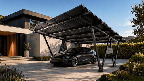 Carport fotowoltaiczny, wiata samochodowa dwustanowiskowa 8,1kW