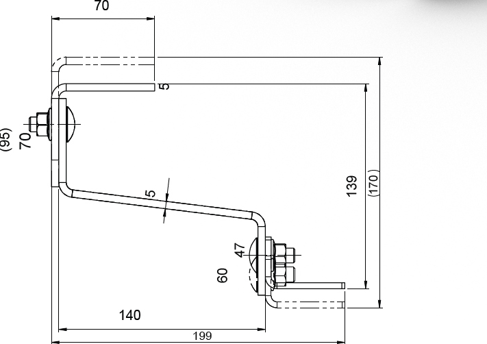 Uchwyt dokrokwiowy regulowany VARIO 140